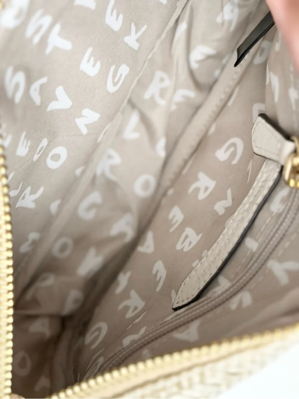 AIMEE KESTENBERG Berlin Leather Crossbody Bag In Straw W/vanilla